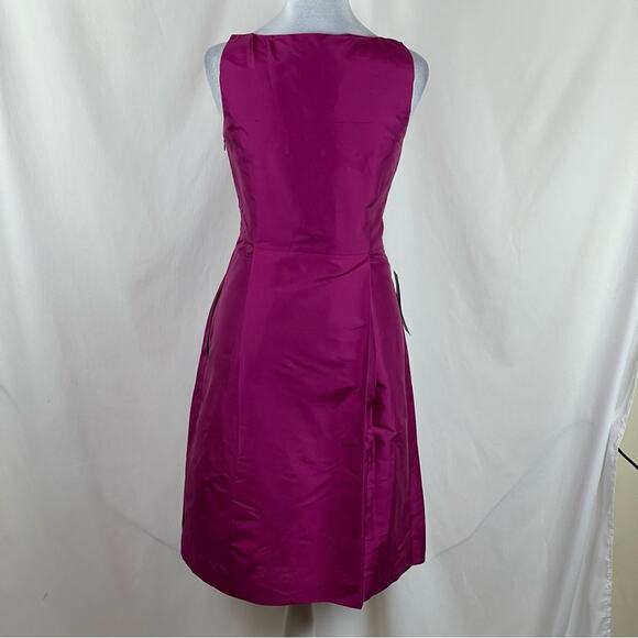 Ann Taylor Women’s Pink Pure Silk Event Party Quiet Luxury Dress NWT Size 6 - Picture 5 of 14